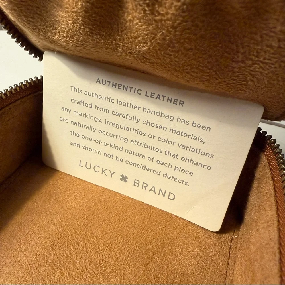 LUCKY BRAND Leather Jewelry Case in Cognac Brown